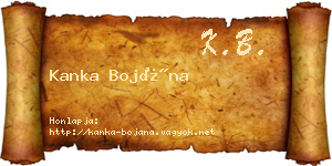 Kanka Bojána névjegykártya